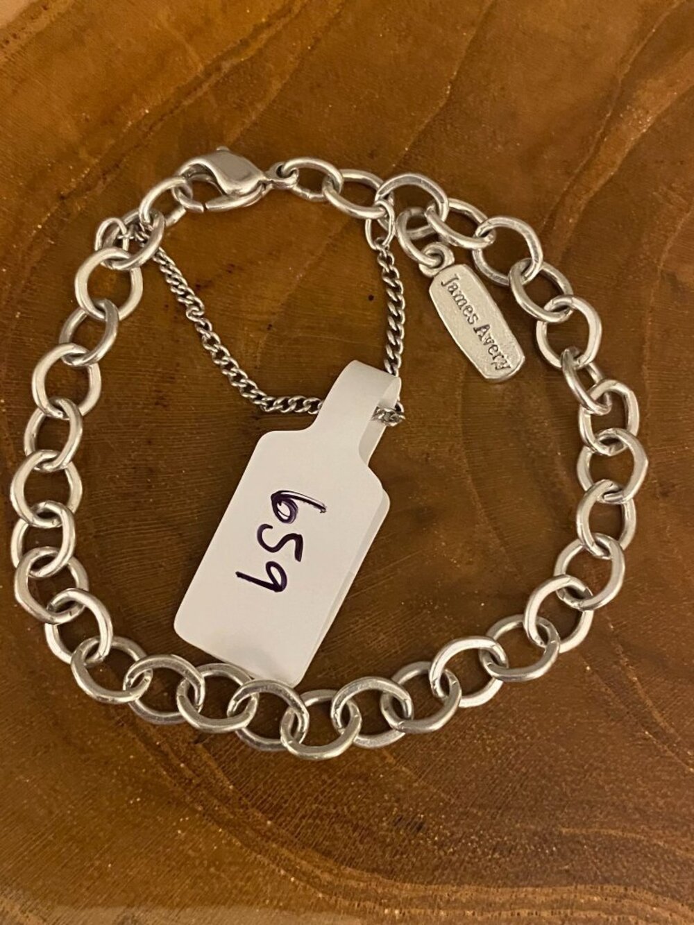 James Avery Forged Link Charm Bracelet, Size XS/S, Sterling Silver
